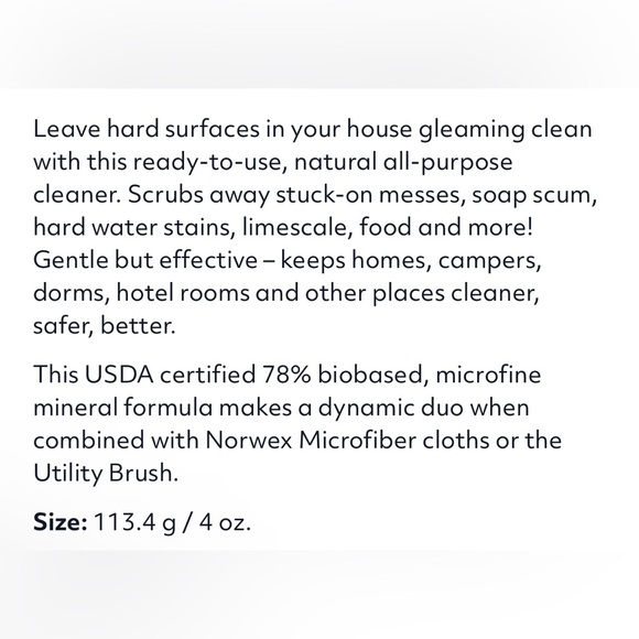 Norwex All Purpose Cream Cleaner - Picture 2 of 6